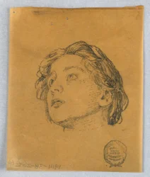 Skizze eines Frauenkopfes