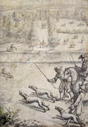Hasenjagd, Illustration zu Richard Blomes 