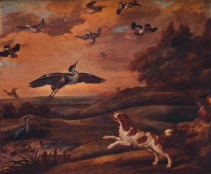 Schießen auf Regenpfeifer, spätes 17. Jahrhundert, 1922