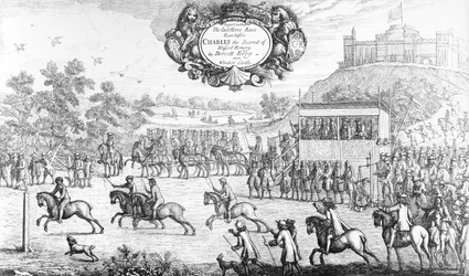 Das letzte Pferderennen vor Karl dem Zweiten von gesegneter Erinnerung bei Dorsett Ferry, nahe Windsor Castle, 24. August 1684, 1687