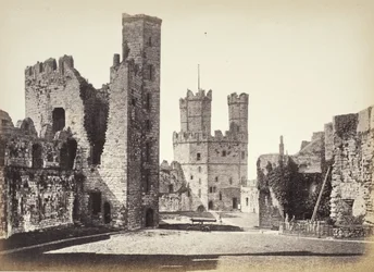 Carnarvon Castle, Innenansicht mit Blick auf den Eagle Tower