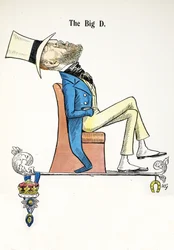 Der Große D, Illustration aus Das Struwwelpeter Alphabet, Vers von Harold Begbie