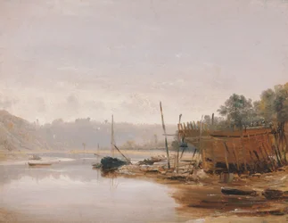 Bootsbau bei Dinan, Bretagne