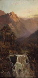 Wasserfall und Berg, Bodhyfryd