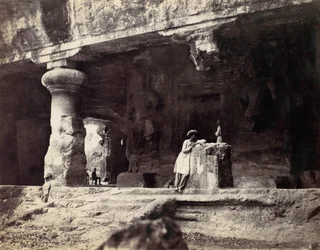 Elephanta aus der Wassergrotte, Coombe Martin Bay, Watermouth, 1870er Jahre