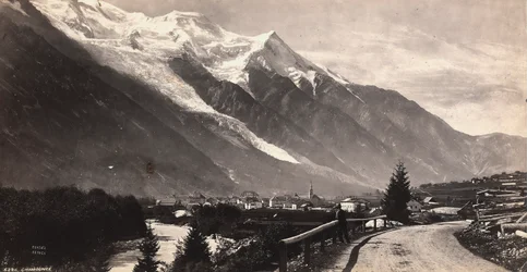 Panoramablick auf Chamonix-Mont Blanc, in Frankreich