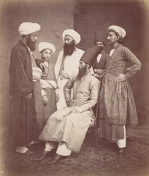 Sechs Ostindische Männer, 1870er Jahre