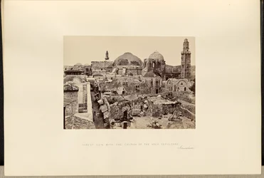 Straßenansicht mit der Grabeskirche, Jerusalem