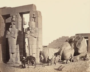 Das Ramasseum von El-Kurneh, Theben, Erste Ansicht