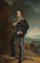 Der 2. Lord de Tabley als Oberstkommandant der Earl of Chesters Yeomanry Kavallerie