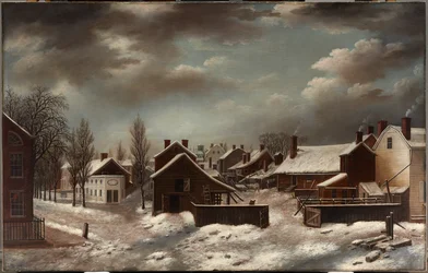 Winterszene in Brooklyn