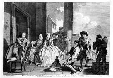 Mademoiselle Catherina, graviert von Charles Grignion (1743)