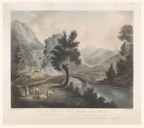 Ansicht des Keswick-Sees mit den Lodore-Wasserfällen