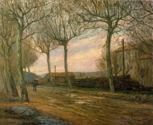 Landschaft mit Landstreicher