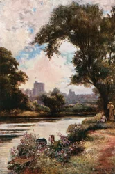 Schloss Windsor von der Nähe der Schleuse von Eton