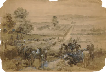 Begräbnisdetail nach der Schlacht von Antietam