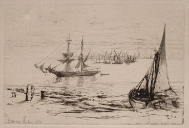 Eine Brigg vor Anker, 1879