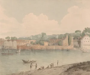 Vauxhall Stairs, von Millbank aus, 5. Juli 1797