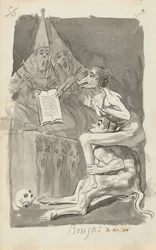 Hexen beim Fliegenvorbereiten (verso)