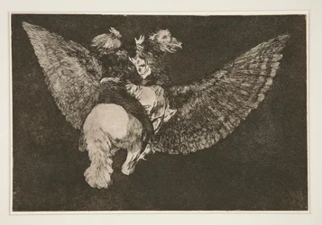 Disparate volante (Fliegende Torheit), pl. 5 aus der Serie Los proverbios