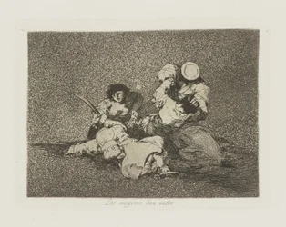 Die Frauen geben Mut, Platte 4 aus der Serie Los desastres de la guerra (Die Schrecken des Krieges)