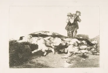 Tafel 18 aus Die Schrecken des Krieges Los Desastres de la Guerra: Begrabt sie und schweigt, 1810