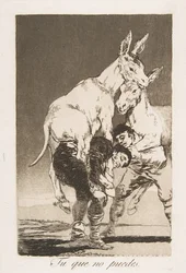 Tafel 42 aus „Los Caprichos“: Du, der du nicht kannst, 1799