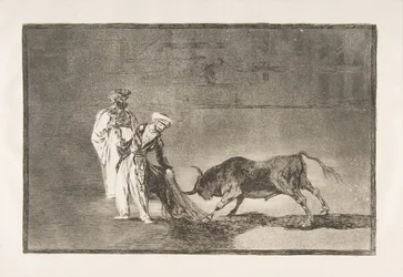 Die Mauren machen ein anderes Spiel im Ring und rufen den Stier..., 1816