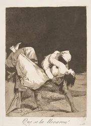 Platte 8 aus Los Caprichos: Sie haben sie entführt! Que se la llevaron!, 1799