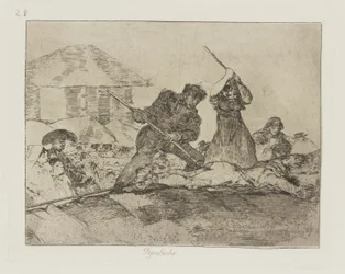 Populacho. (Pöbel.), Platte 28 aus der Serie Los desastres de la guerra (Die Schrecken des Krieges)