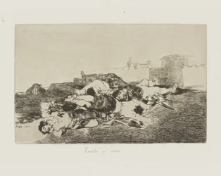 Tanto y mas. (Noch schlimmer.), pl. 22 aus der Serie Los desastres de la guerra (Die Schrecken des Krieges)