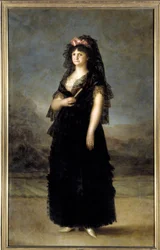 Ganzfiguriges Porträt der Königin von Spanien Maria Luisa (1751-1819), Gemahlin Karls IV., 19. Jahrhundert. Maße: 2,08 x 1,27 m - Madrid, Museo del Prado - Porträt der Königin Maria Luisa (1751-1819) mit einer Mantilla