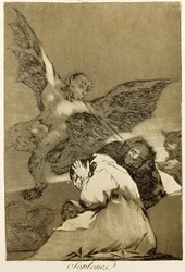 Petzen, Radierung und Aquatinta Nummer 48 in der Serie Capricci