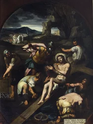 Christus ans Kreuz genagelt