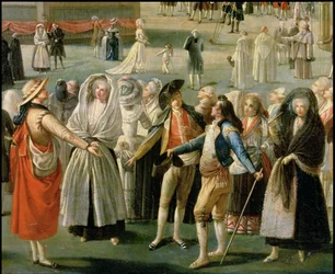 Detail von "Montgolfier-Ballonaufstieg in Madrid"