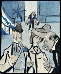 Ein englisches Paar checkt in ein französisches Hotel ein, 1903