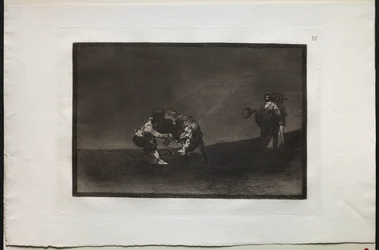 Stierkämpfe: Derselbe Mann wirft einen Stier in der Arena von Madrid, 1876