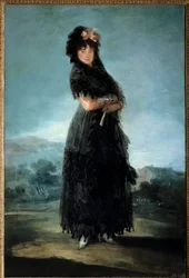 Ganzkörperporträt von Mariana Waldstein, Marquise de Santa Cruz (1763-1808)