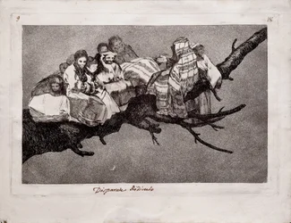 Lächerlicher Unsinn aus der Serie Los Disparates Follies, 1815-1819