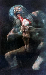 Saturn verschlingt eines seiner Kinder, 1821-1823