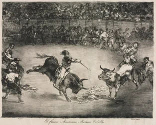 Die Stiere von Bordeaux: Der berühmte Amerikaner, Mariano Ceballos, 1825