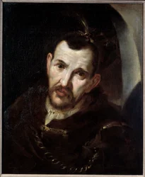 Gefangener Kazike. Porträt eines indianischen Stammesführers. Gemälde von Francisco de Zurbarán (1598-1664). 17. Jahrhundert. Metz, Museum der Schönen Künste