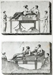 Fresken aus etruskischen Gräbern, um 1780