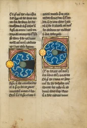 Zwei Diagramme mit Sonne und Mond