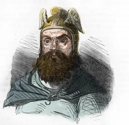 Porträt von Attila, König der Hunnen, aus 
