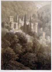 Schloss in einem Berg in Deutschland