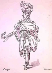 Opernkostüm, aus der Menus Plaisirs Sammlung, Faksimile von A. Guillaumot Fils