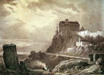 Stirling Castle, graviert von Villeneuve