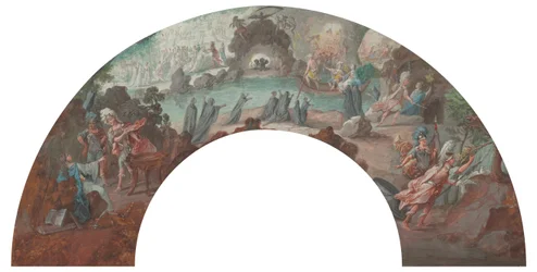 Aeneas in der Unterwelt, Entwurf für einen Fächer