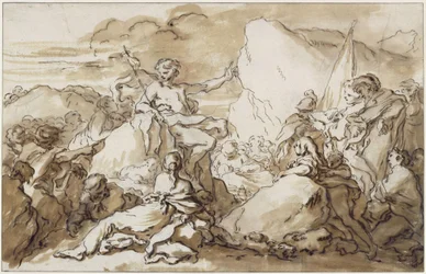 Die Predigt Johannes des Täufers in der Wüste